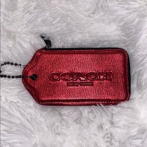📌 RARE Coach Iconic Tag Metallic Mini Wallet
